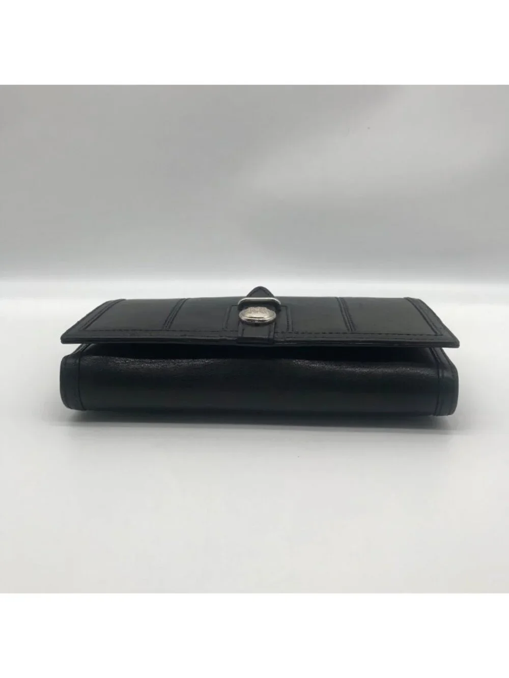 Coach Black Leather Madison Slim Envelope Trifold Wallet